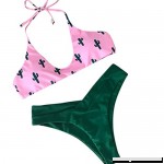 Gocheaper Women's Two Piece Cactus Print Sexy Split Swimsuit Bikini Swimsuit Beachwear Pink B07MNLYN7N